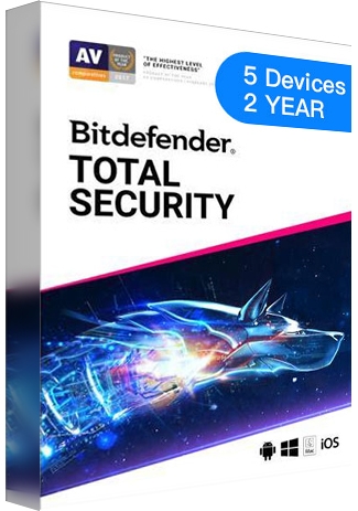 Bitdefender Total Security - 5 Devices - 2 Years EU