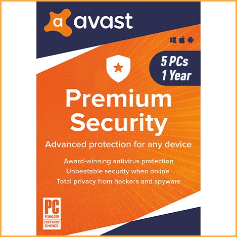 Avast Premium Security 5 PCs 1 Year