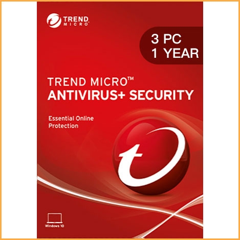 Trend Micro Antivirus + Security - 3 PCs - 1 Year [EU]